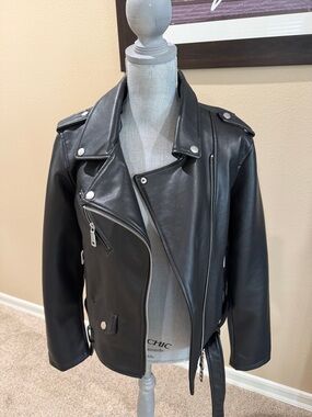 Rebecca Minkoff Moto Black Faux Leather Jacket